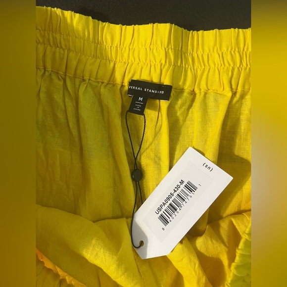 Universal Standard Womens Plus Yellow Linen Blend Pull On Shorts Size M NWT - Picture 9 of 13